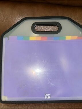 Purple Portable File Organizer with Rainbow Tabs